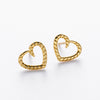S925 Sterling Silver Heartshaped Electroplated Women's Earrings Simple Style