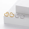S925 Sterling Silver Heartshaped Electroplated Women's Earrings Simple Style