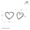 S925 Sterling Silver Heartshaped Electroplated Women's Earrings Simple Style
