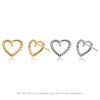 S925 Sterling Silver Heartshaped Electroplated Women's Earrings Simple Style