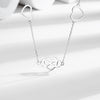 S925 Sterling Silver Heartshaped Infinite Love Pendant Clavicle Necklace