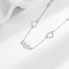 S925 Sterling Silver Heartshaped Infinite Love Pendant Clavicle Necklace