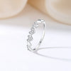 S925 Sterling Silver Heartshaped Simple Ring