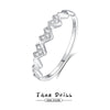 S925 Sterling Silver Heartshaped Simple Ring