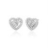 S925 Sterling Silver Heartshaped Zircon Earrings For Women Fashion Jewelry Electroplated