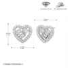 S925 Sterling Silver Heartshaped Zircon Earrings For Women Fashion Jewelry Electroplated
