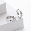 S925 Sterling Silver Heartshaped Zirconium Earrings Light Luxury Geometric Electroplated Jewelry For Women