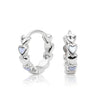 S925 Sterling Silver Heartshaped Zirconium Earrings Light Luxury Geometric Electroplated Jewelry For Women