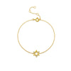 S925 Sterling Silver Hexagon Star Light Luxury Electroplated Platinum 18K Gold Women's Bracelet