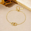 S925 Sterling Silver High End Interlocking Geometric Circle Bracelet Set With Diamonds Platinum Or 18K Gold Electroplated For Women
