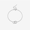 S925 Sterling Silver High End Interlocking Geometric Circle Bracelet Set With Diamonds Platinum Or 18K Gold Electroplated For Women