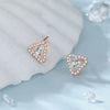S925 Sterling Silver Hollow Clover Zircon Earrings For Women With Geometric Style And Electroplating Treatment