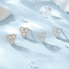S925 Sterling Silver Hollow Clover Zircon Earrings For Women With Geometric Style And Electroplating Treatment