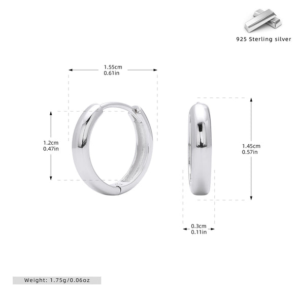 S925 Sterling Silver Hollow Earring Jewelry With Electroplating Process For Women