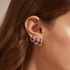 S925 Sterling Silver Hollow Earring Jewelry With Electroplating Process For Women