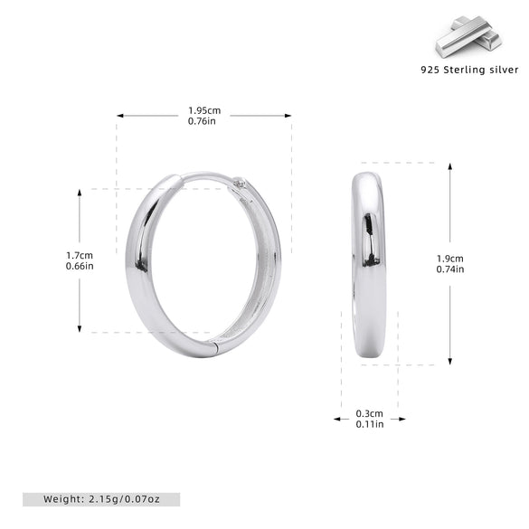 S925 Sterling Silver Hollow Earring Jewelry With Electroplating Process For Women