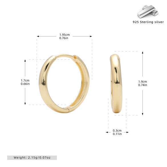 S925 Sterling Silver Hollow Earring Jewelry With Electroplating Process For Women