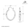 S925 Sterling Silver Hollow Tube Ring Earrings Geometric Retro Electroplated Women's