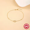 S925 Sterling Silver Hollowout Geometric Love Bracelet With Electroplating And Real Gold Plating For Women Minimalist Style