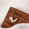 S925 Sterling Silver Imitation Pearl Box Chain Necklace With Geometric Design And Electroplating For Women