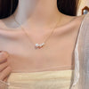S925 Sterling Silver Imitation Pearl Box Chain Necklace With Geometric Design And Electroplating For Women