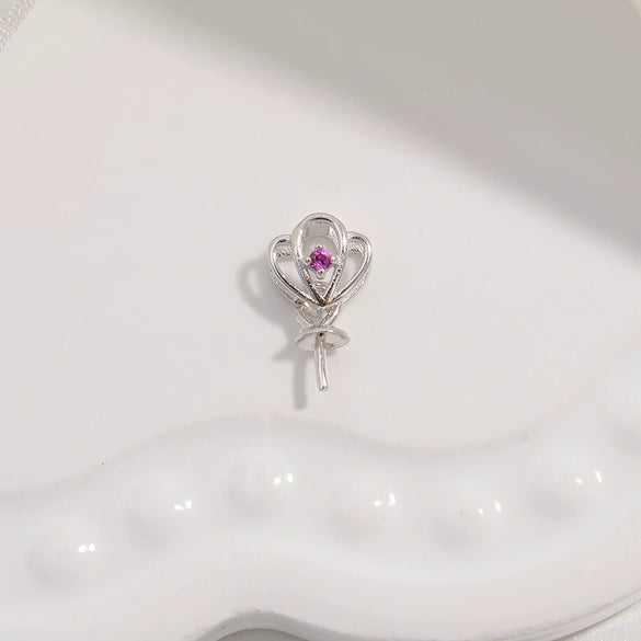 S925 Sterling Silver Inlaid Zircon Fourleaf Clover Pendant