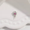 S925 Sterling Silver Inlaid Zircon Fourleaf Clover Pendant