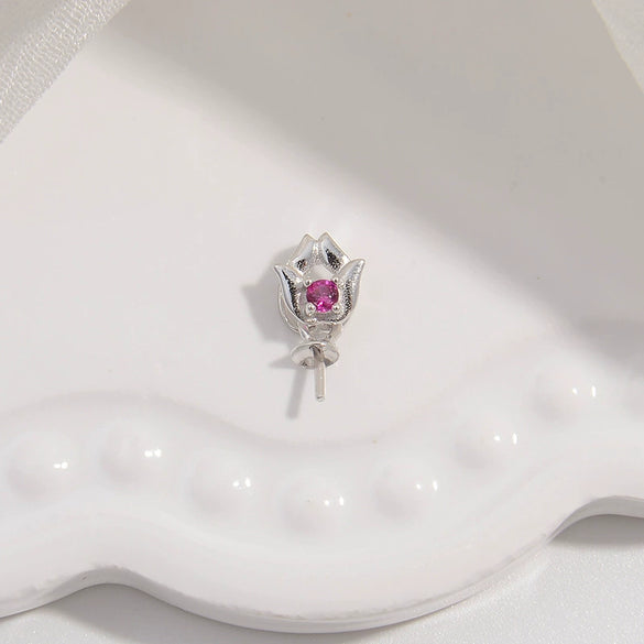 S925 Sterling Silver Inlaid Zircon Fourleaf Clover Pendant