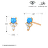 S925 Sterling Silver Inlaid Zircon Geometric Elegant Women's Earrings