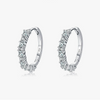 S925 Sterling Silver Inlaid Zircon Geometric Niche Design Women's Earrings