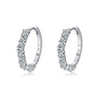 S925 Sterling Silver Inlaid Zircon Geometric Niche Design Women's Earrings