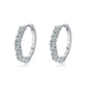 S925 Sterling Silver Inlaid Zircon Geometric Niche Design Women's Earrings