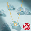 S925 Sterling Silver Inlaid Zircon Geometric Star Point Women's All Match Clavicle Necklace With O Word Chain