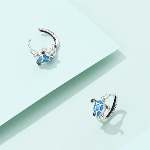 S925 Sterling Silver Insects Dragonfly Butterfly Turtle Earrings Electroplated