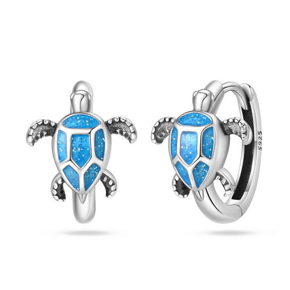 S925 Sterling Silver Insects Dragonfly Butterfly Turtle Earrings Electroplated