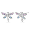 S925 Sterling Silver Insects Dragonfly Butterfly Turtle Earrings Electroplated