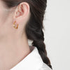 S925 Sterling Silver Irregular Geometric C Shaped Pleated Earrings With Electroplated Finish For Women
