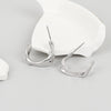 S925 Sterling Silver Irregular Geometric C Shaped Pleated Earrings With Electroplated Finish For Women