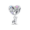 S925 Sterling Silver Jewelry Accessories Bracelet Hanging Ornaments Dripping Oil Design