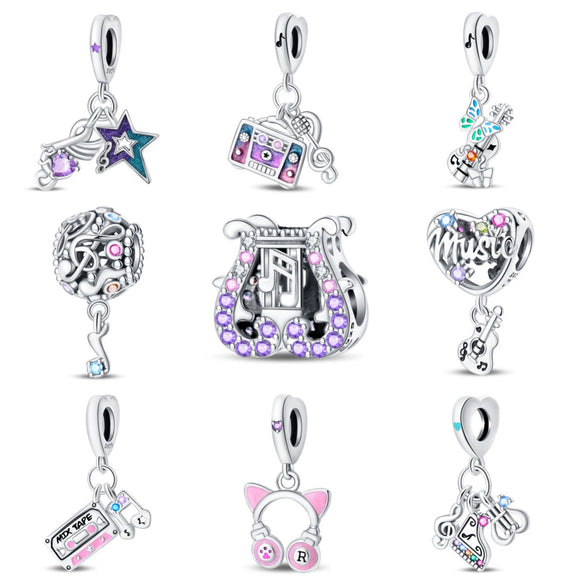 S925 Sterling Silver Jewelry Accessories Bracelet Hanging Ornaments Dripping Oil Design