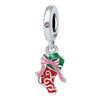 S925 Sterling Silver Jewelry Accessories With Dripping Oil Treatment And Christmas Theme For Diy Bracelet And Necklace