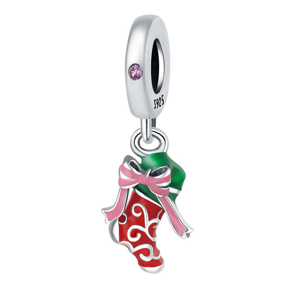 S925 Sterling Silver Jewelry Accessories With Dripping Oil Treatment And Christmas Theme For Diy Bracelet And Necklace