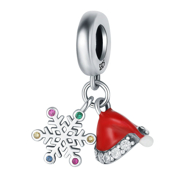 S925 Sterling Silver Jewelry Accessories With Dripping Oil Treatment And Christmas Theme For Diy Bracelet And Necklace