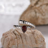 S925 Sterling Silver 18K Gold Plated Spirit Snake Zodiac Crystal Ring With Gems