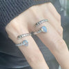 S925 Sterling Silver 18K Gold Plated Spirit Snake Zodiac Crystal Ring With Gems