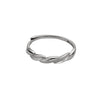 S925 Sterling Silver Leaf Ring For Women With Adjustable Open Band Electroplated Light Luxury Simple Fashion Statement Ring