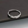 S925 Sterling Silver Leaf Ring For Women With Adjustable Open Band Electroplated Light Luxury Simple Fashion Statement Ring