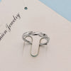S925 Sterling Silver Leaf Ring For Women With Adjustable Open Band Electroplated Light Luxury Simple Fashion Statement Ring
