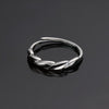S925 Sterling Silver Leaf Ring For Women With Adjustable Open Band Electroplated Light Luxury Simple Fashion Statement Ring