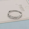 S925 Sterling Silver Leaf Ring For Women With Adjustable Open Band Electroplated Light Luxury Simple Fashion Statement Ring